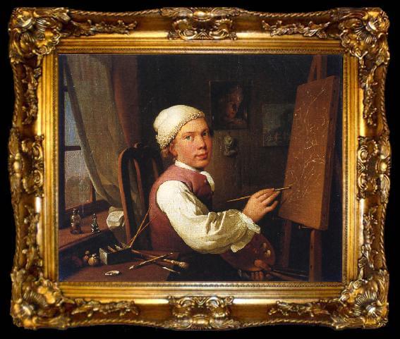 framed  Jens Juel Self-portrait, ta009-2